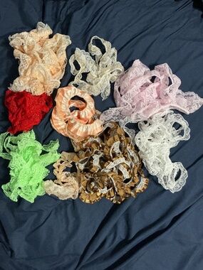 Vintage Lace Trim Lot Trim Ruffled Scrapbooking Memory Books Sewing Craft Supply